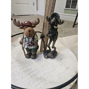 Hiker Moose Figurine By Mountain Mooses, And Hiker Moose With Camera